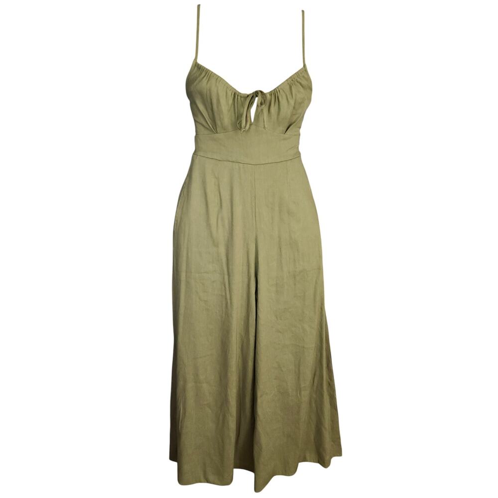 SHORE Oceanside Jumper Sage Green Jumpsuit Linen Blend sz XS NWT $188